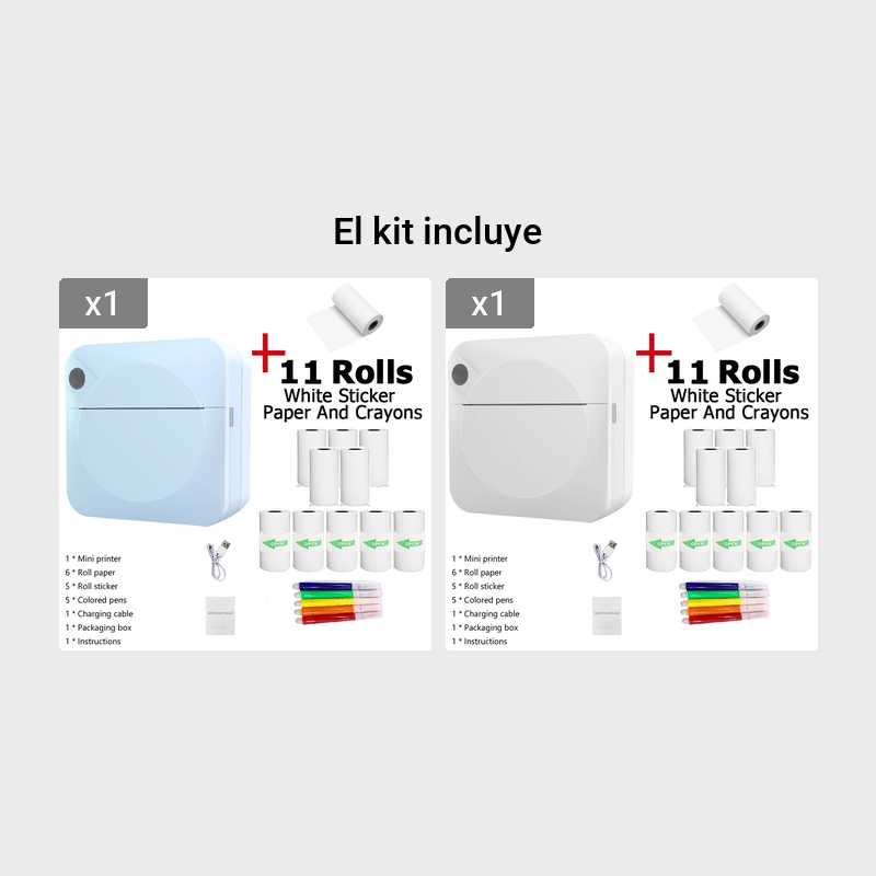 Impresora De Pegatinas Bt Impresora térmica portátil BT, impresora de  pegatinas BT, Mini impresora de bolsillo para regalo de niños