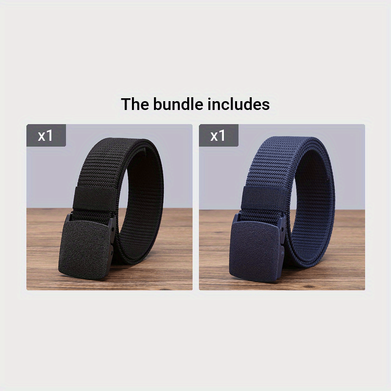 Quick-Drying Nylon Belt for Men with Plastic Buckle