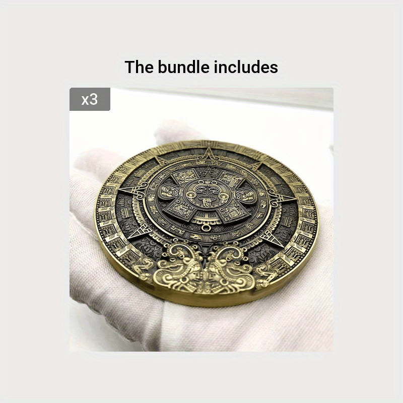 Double sided 3d Commemorative Coin Large Bronze Collectible Temu