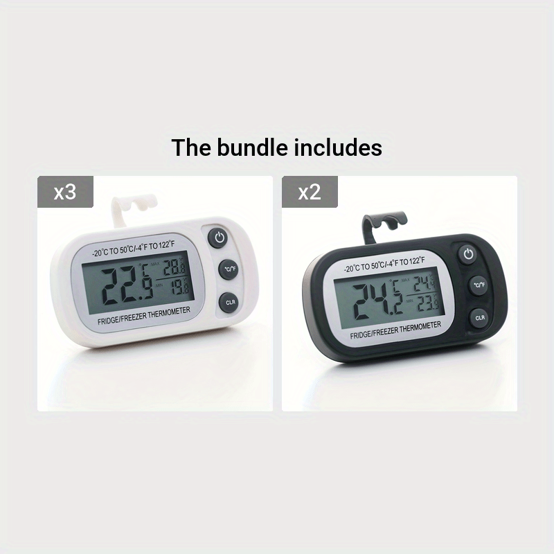 Electronic Refrigerator Thermometer Digital Freezer Room Thermometer  Waterproof Fridge Temperature Monitor with Alarm Function