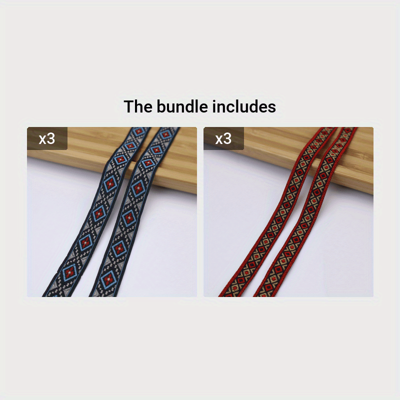 2 Yards Jacquard Lace Ribbon Narrow Embroidered Ribbon - Temu