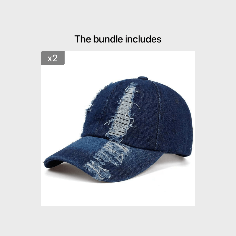 Ripped Denim Baseball Cap