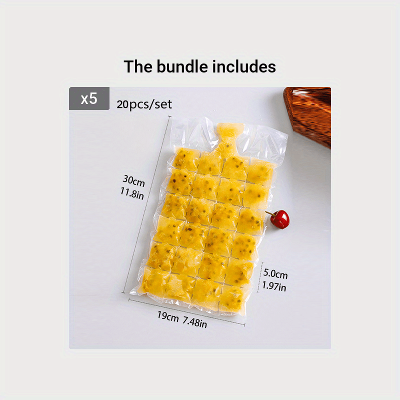 10 Ice Cube Bags - 24 Cubes Each Bag