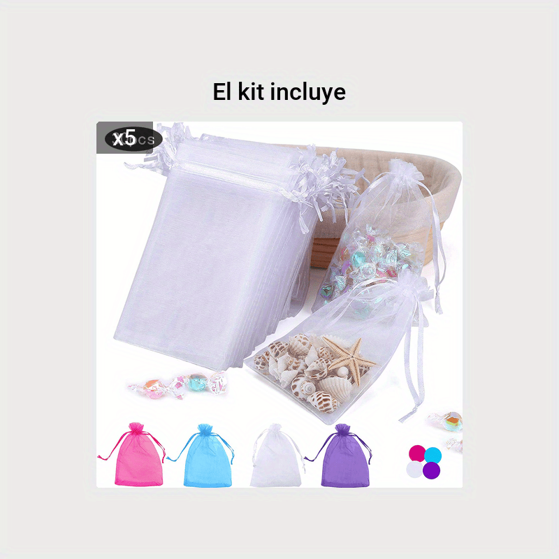 30 bolsas de regalo de tela de organza de diseñador y bolsas de regalo para  fiestas, color beige bronceado, 5.5 x 9 pulgadas