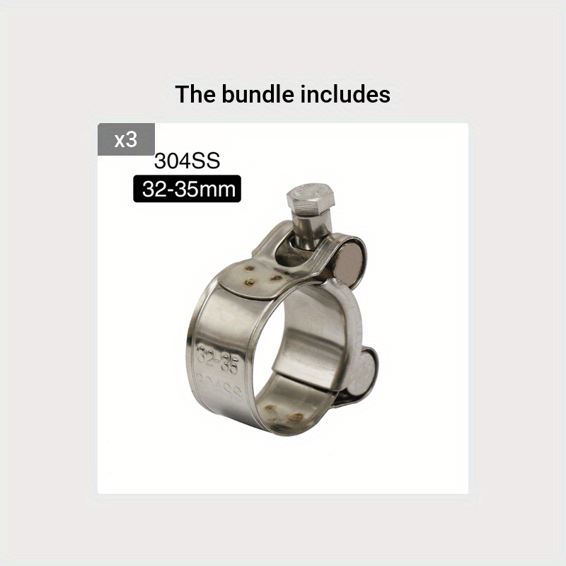 Morsetti Per Tubo Di Scarico 304 In Acciaio Inox - 4 Pezzi Regolabili 60-63 Mm, Per Moto E Auto - Foto 4