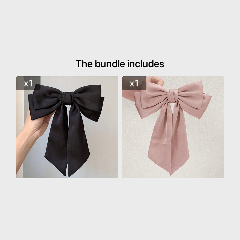 Hair Bow Clips For Women Long Tail Silk Big Hair Bows Barrettes Layered  Bowknot Hairpin French Barrette For Hair Ribbons For Girls Large Satin Hair  Clips For Styling - Temu Latvia