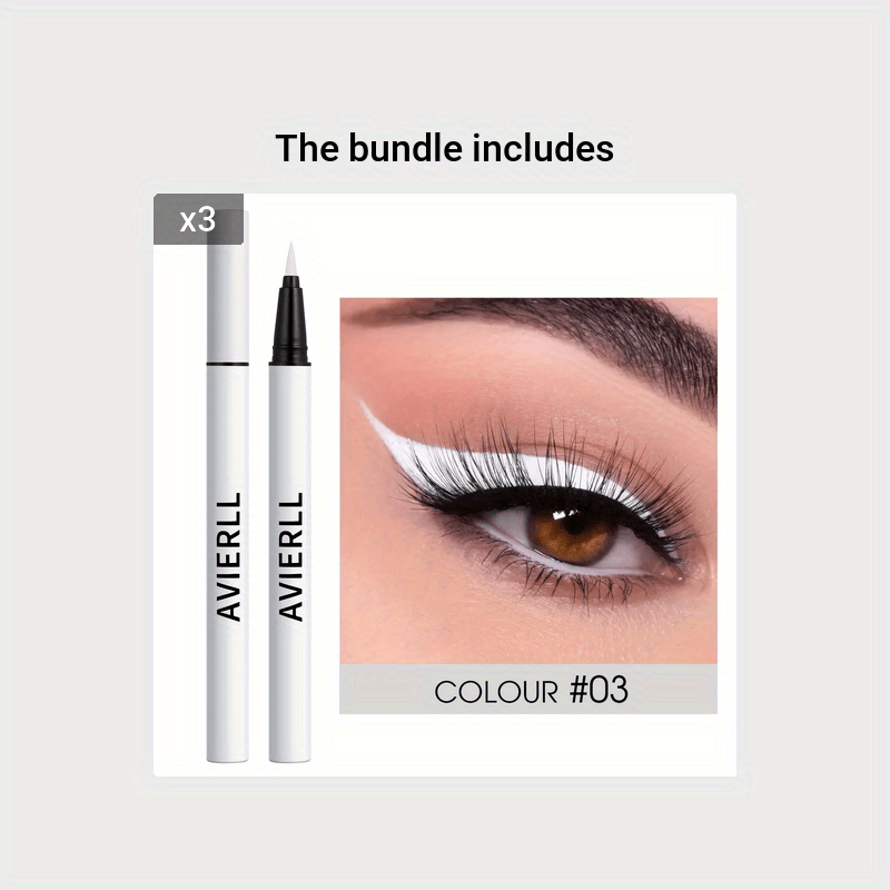 Eyeliner Liquido Impermeabile Penna Eyeliner Bianco Nero - Temu Switzerland