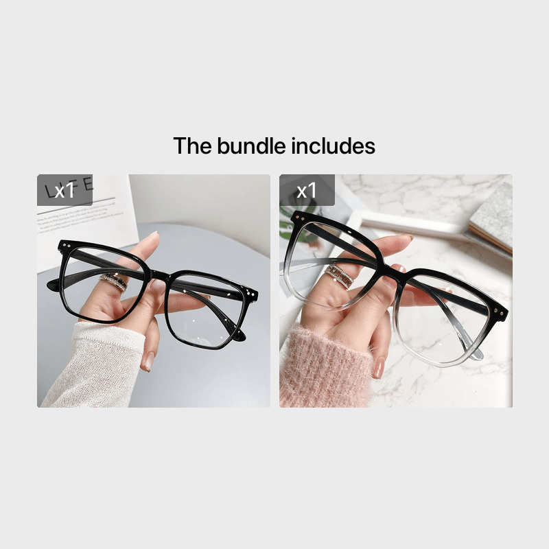 Vintage Oval Transparent Glasses Light Blocking Spectacles