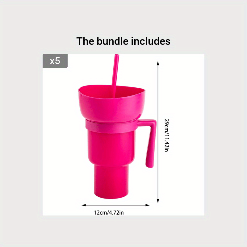 Stadium Tumbler With Snack Bowl 1 Travel Snack Drink Cup - Temu