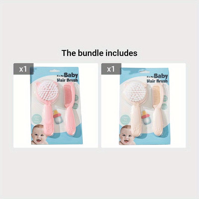 Natural Baby Portable Wooden Boys Girls Soft Wool Hair Brush Head Comb.