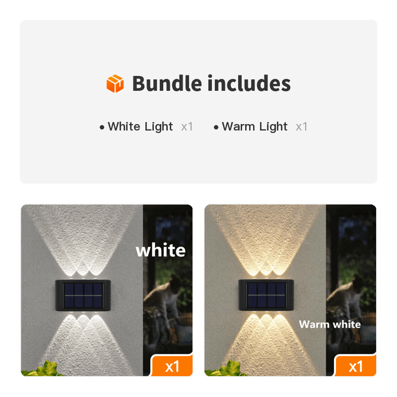 1pc Solar Waterproof Wall Light For Outdoor Decoration 6 LED Lights Wall Light For Courtyard Street Landscape Garden