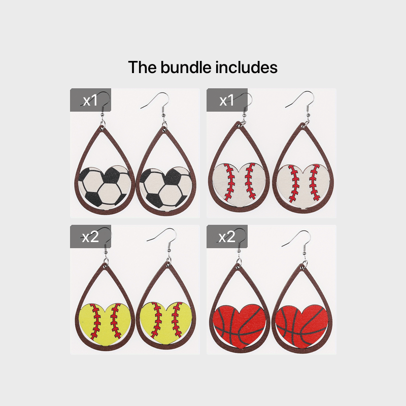 Sports Earrings Template Bundle