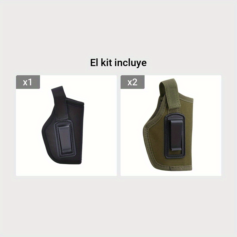 Fundas de Armas de Caza, Cinturon tactico, Funda Oculta al Aire Libre, Funda  Universal para Pistolas de IWB OWB (Mano Izquierda y Derecha) (con Funda  para el Cargador) : : Deportes y