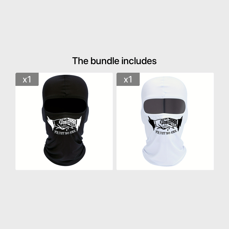 Shake Hands Print Balaclava Solid Ski Mask Windproof Neck Warmer Gaiter
