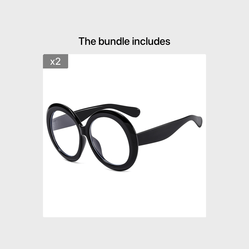 Oversize Oval Sunglasses Thick Frame UV Protection