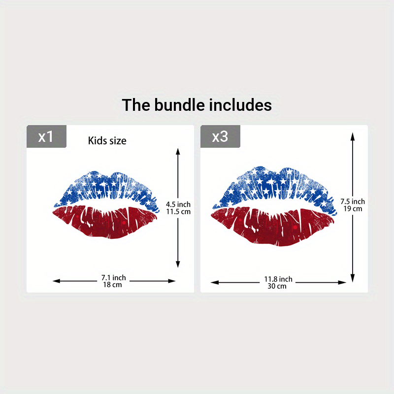 Vinyl Iron on Stickers For Clothes Sexy Lips With American - Temu