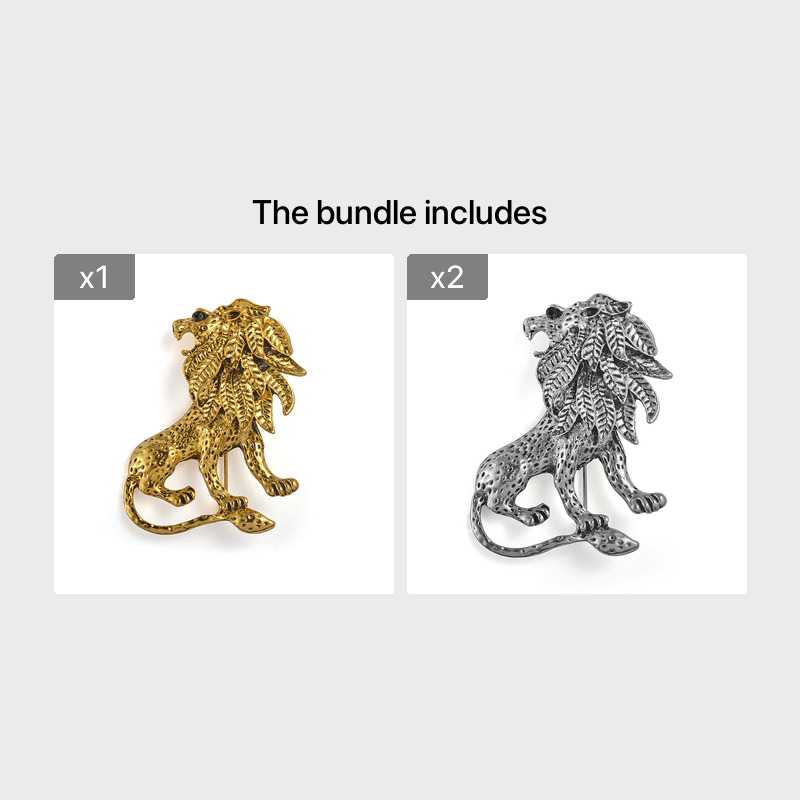 Vintage Men's Lion Brooch