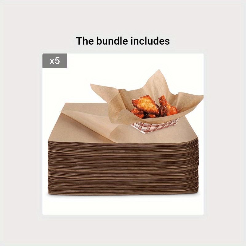 Eco Friendly, Grease Proof 12 x 12 Deli Wrap 100 Pk. Best Kraft Food  Wrapping Paper Sheets for Picnic, Festival, Fair or BBQ. Perfect Liner for