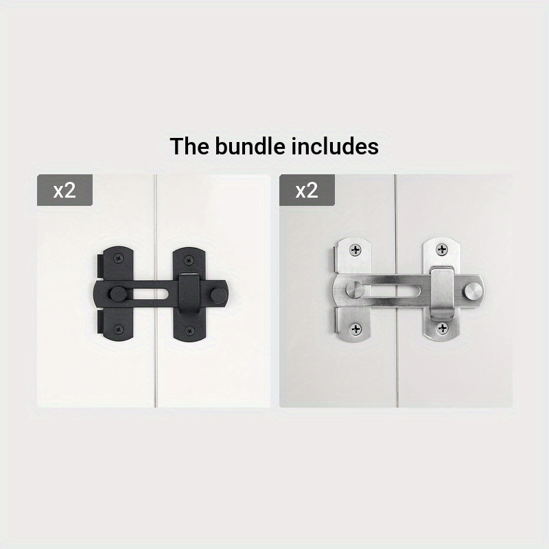 2 Packs 90 Degree Flip Barn Door Lock,Protect Privacy-Security Gate  Latch,Hook Lock Latch for Barn,Sliding Door Antique Lock Gate Latches Wine  Cabinet