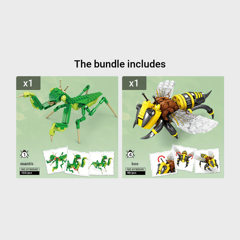 Compatible With LEGO Insect Building Blocks, Small Particles, Dragonfly,  Seven Star Ladybug, Mantis Puzzle Assembly Model Toys - AliExpress