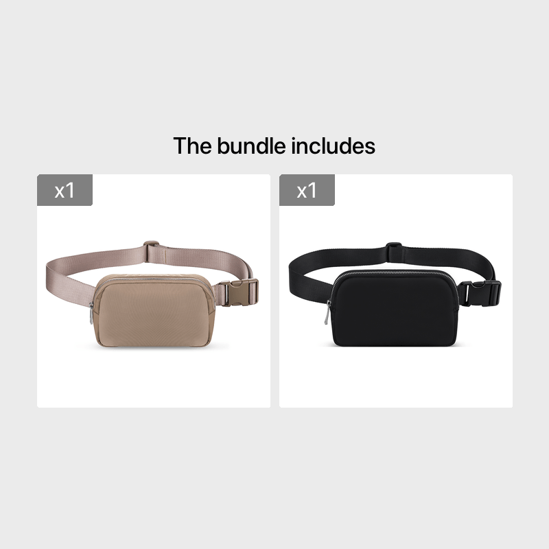 Tepilte Fanny Pack for Women Men Chest Crossbody Bag Outdoor Sport Belt Bag  Vegan Leather Waist Pack 