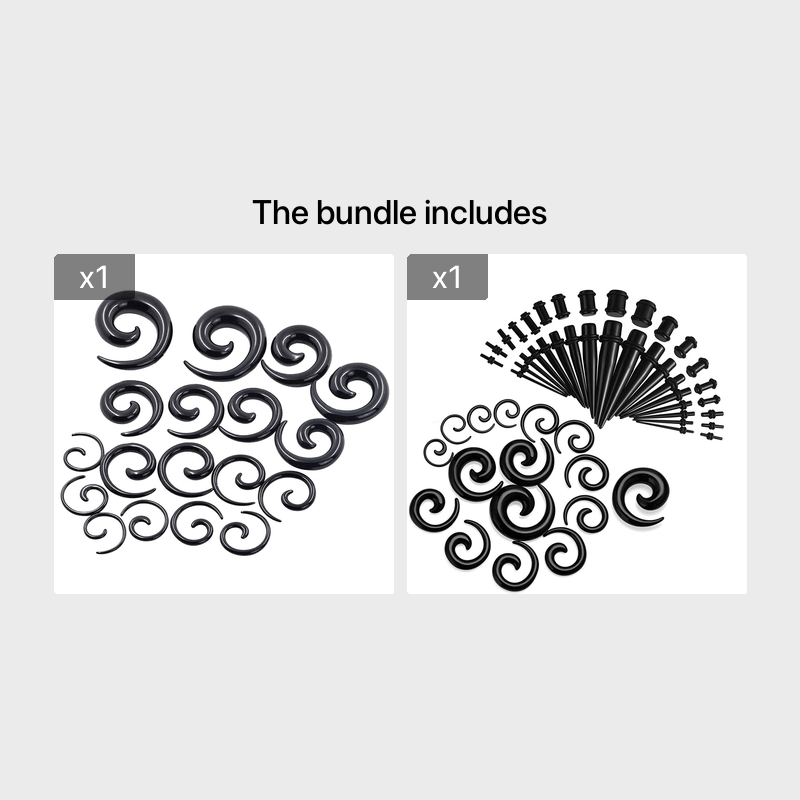 Acrylic Ear Cones Set - 18 36 54pcs Casual Kit