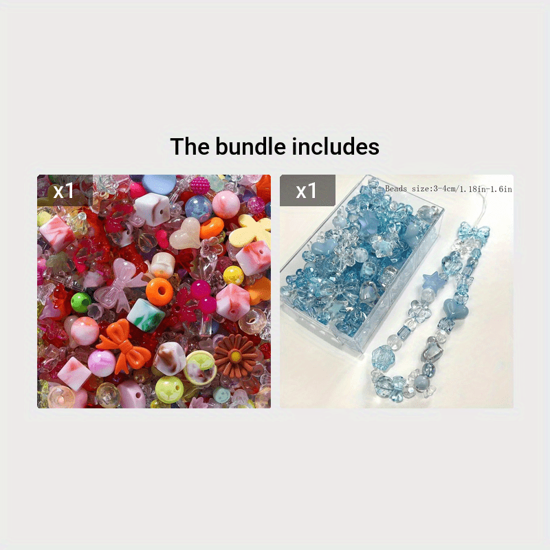 Pack Acrylic Mixed Beads Star Multiple Styles Heart Smiling - Temu