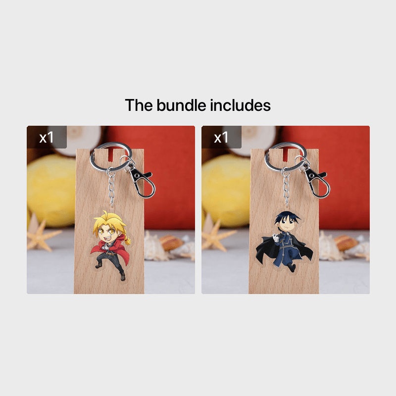 Double the Fun Anime Figure Keychains
