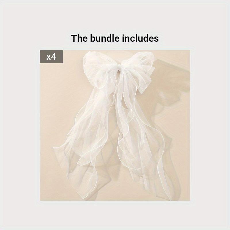1pc Bow Head Veil White Ribbon Edge Veil with Comb Bridal Wedding Hair Accessories,Temu