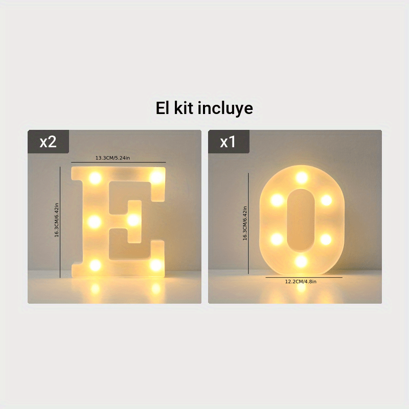 1 pieza letrero de luces LED con letras luminosas - Temu Chile