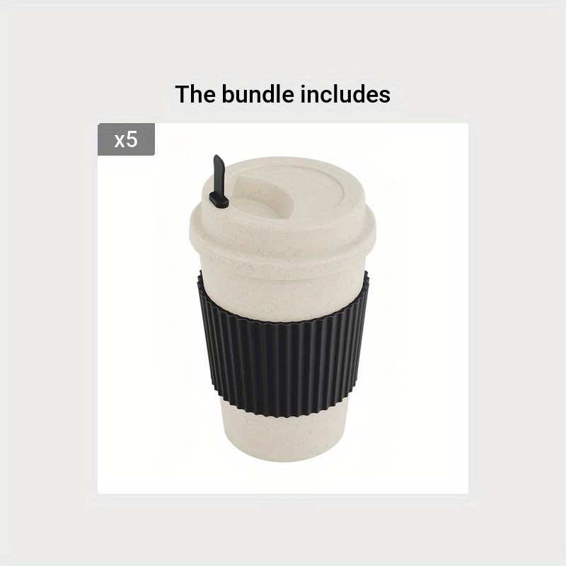 Wheat Straw Coffee Mug - Leakproof, Anti-slip & Dust-proof Lid - Perfect  For Outdoor & Office Use! - Temu