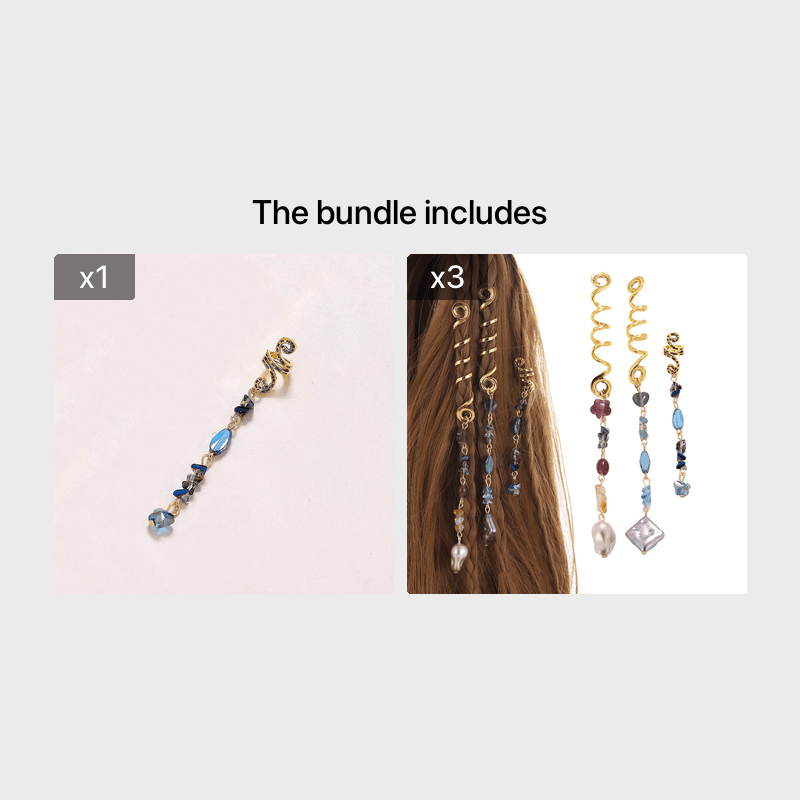 Crystal Tassels Hair Ring Jewelry Braids Pendant Dreadlock Accessories