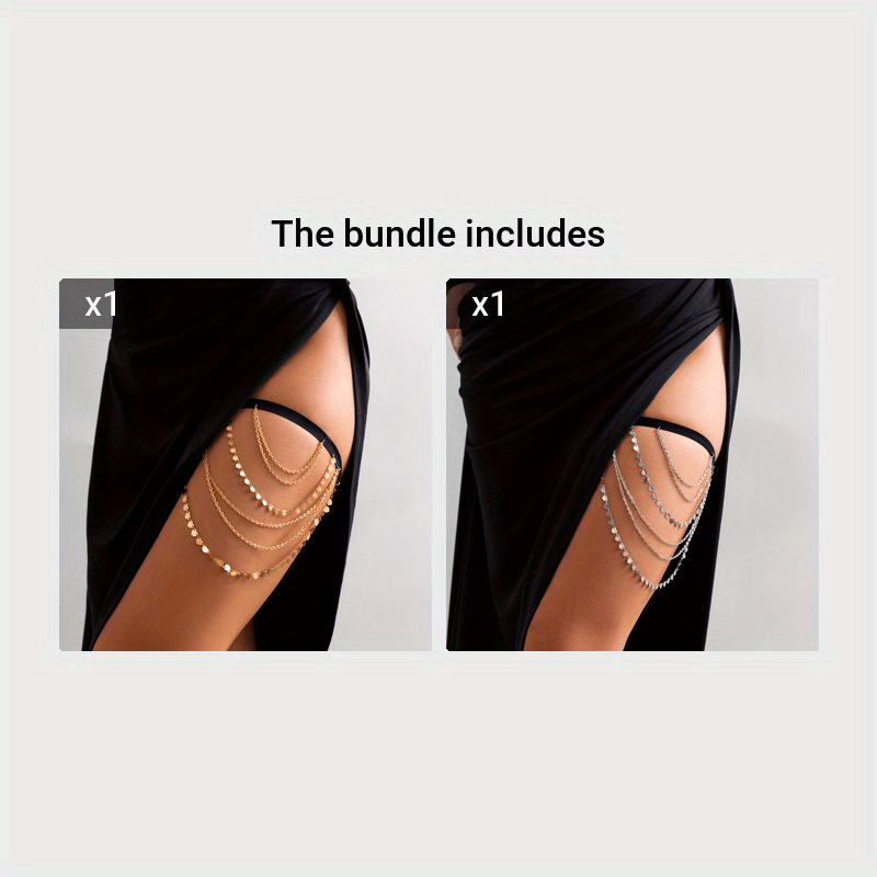 Sexy Leg Chain with Tassel Elastic Body Accessory