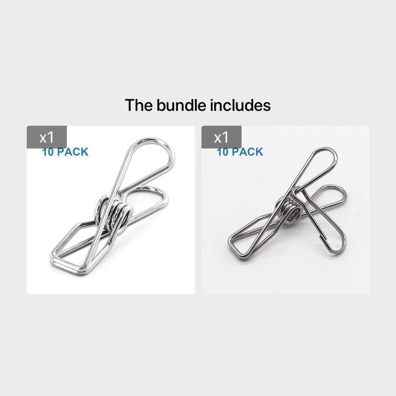 Kitchen Decor 20 Pack Stainless Steel Clothes Pins Utility Clips Hooks  Clothespin Clothesline Clip For Home Laundry Office Outdoor Indoor Drying  Cord