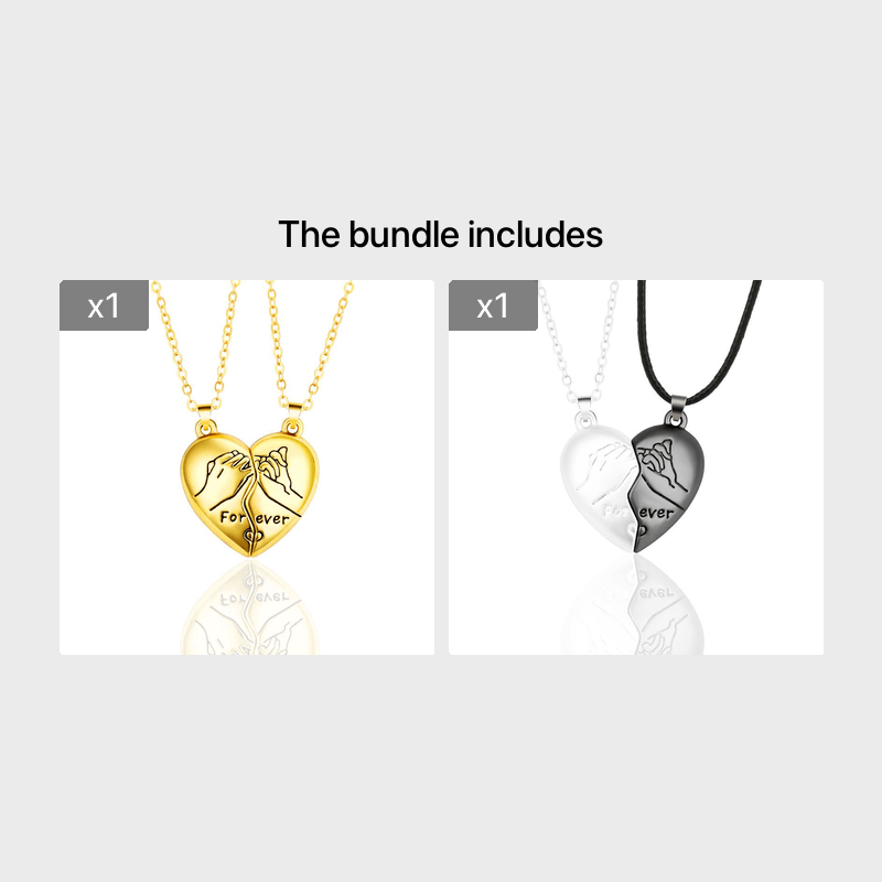 2pcs Magnetic Heart Necklace to My Girlfriend