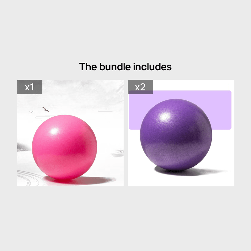 HQdeal 2 pcs Soft Pilates Balls 9 inch / 23 cm Exercise Balance Ball Gym  Fitness Ball Perfect for Pilates,Yoga, Core Training and Physical Therapy -  Blue & Purple : : Sports & Outdoors