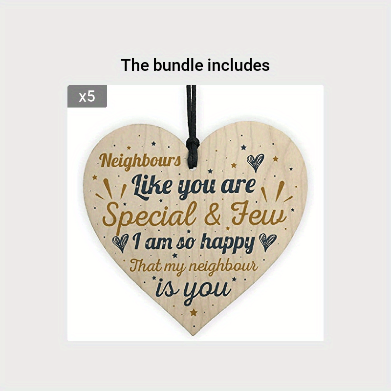  To My Neighbor Wood Plaque, Thank You for Being Great Neighbors,  Plaque with Wooden Stand, Meaningful Wood Sign Plaque Gift, Neighbor Friend  Gifts-We Are Blessed to Call You Friends, Christmas Gifts 