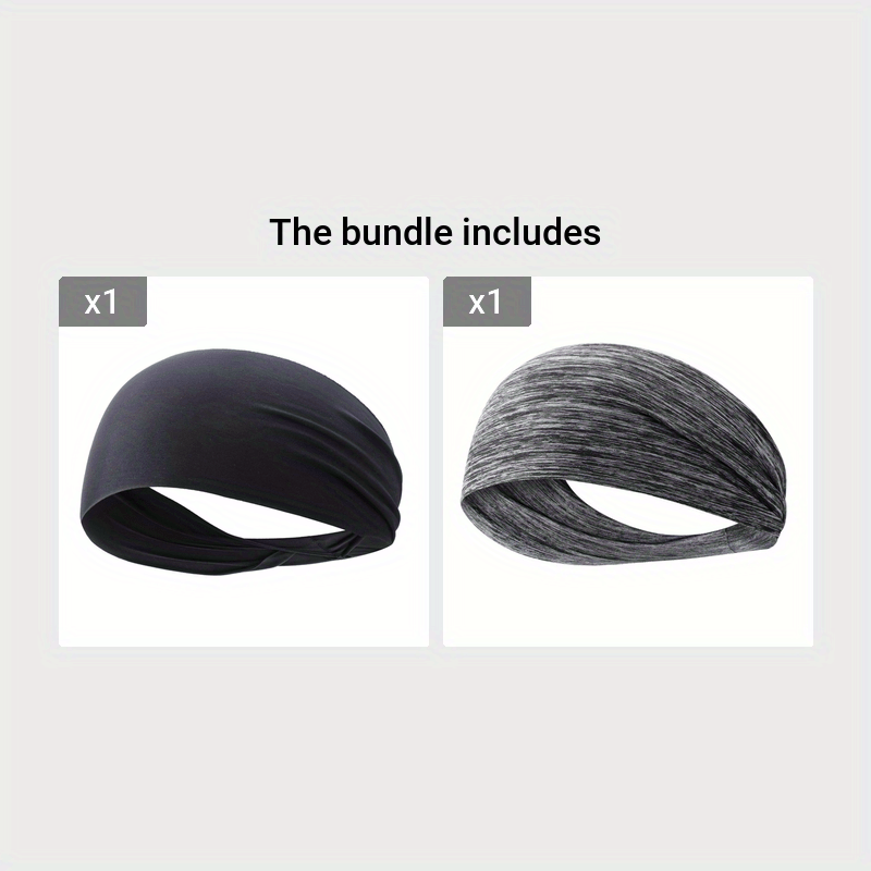 Breathable Elastic Headband Sweat Absorption for Women & Men