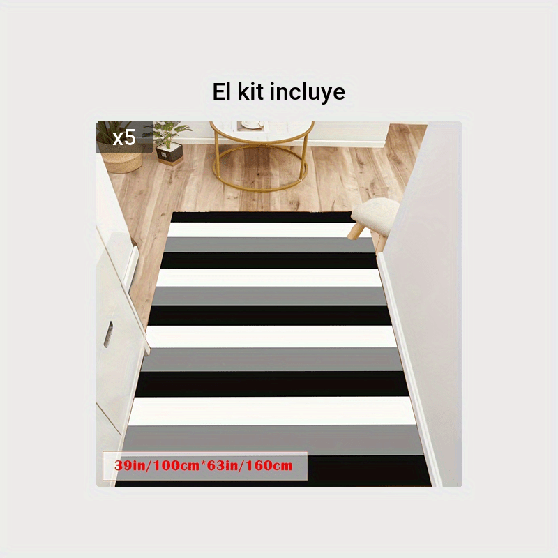 Juego de 13 alfombras para peldaños de escalera, diseño étnico mexicano sin  costuras, diseño de rayas tribales con textura Ikat, antideslizante
