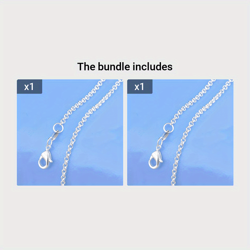 Men's And Women's Classic Necklace Chain Plated 925 Silver