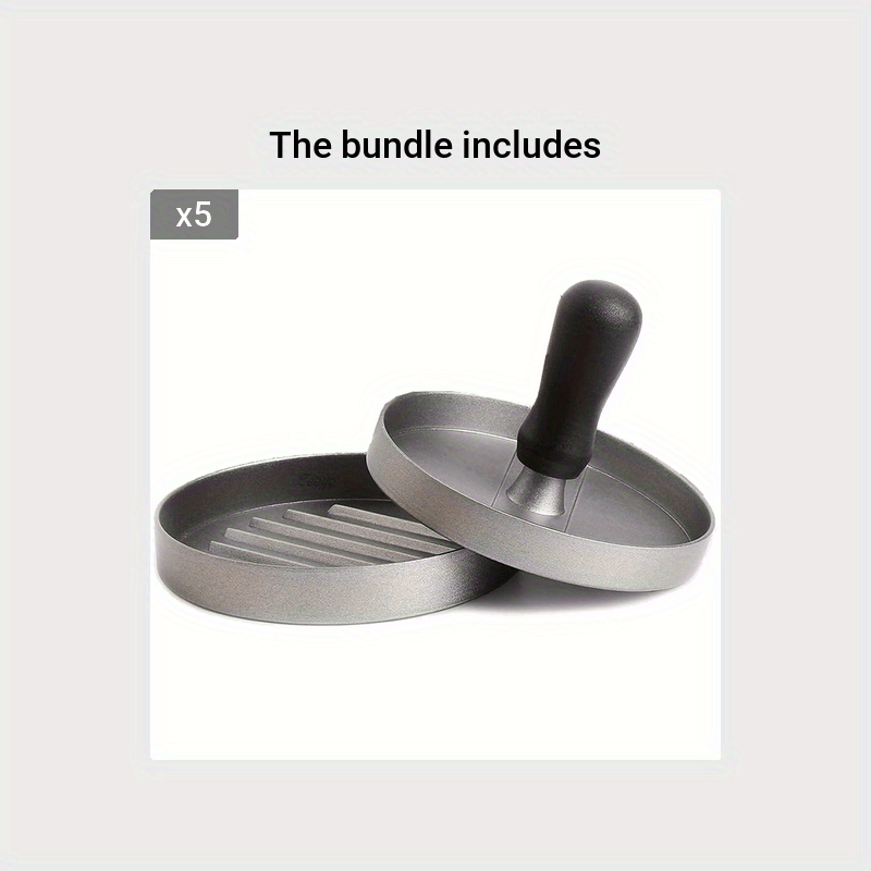 Hamburger Meat Press Maker Stainless Steel Burger Press Round Burger Smasher  Non-Stick Press Mould Maker