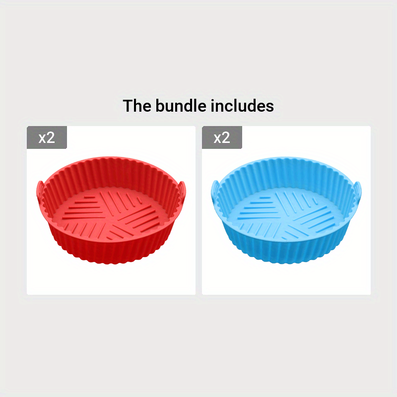 Square (top bottom ) Air Fryer Silicone Baking Liners Pot - Temu