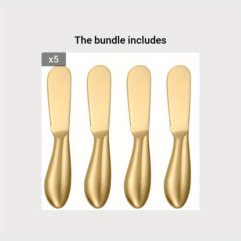 Gold Butter Knife, Stainless Steel Cheese Spreader, Butter Spreader Knife  Set, Kitchen Daily Spreader Knife For Cheese, Cold Butter, Jam, Pastry And  More For Restaurant/food Truck/bakery - Temu