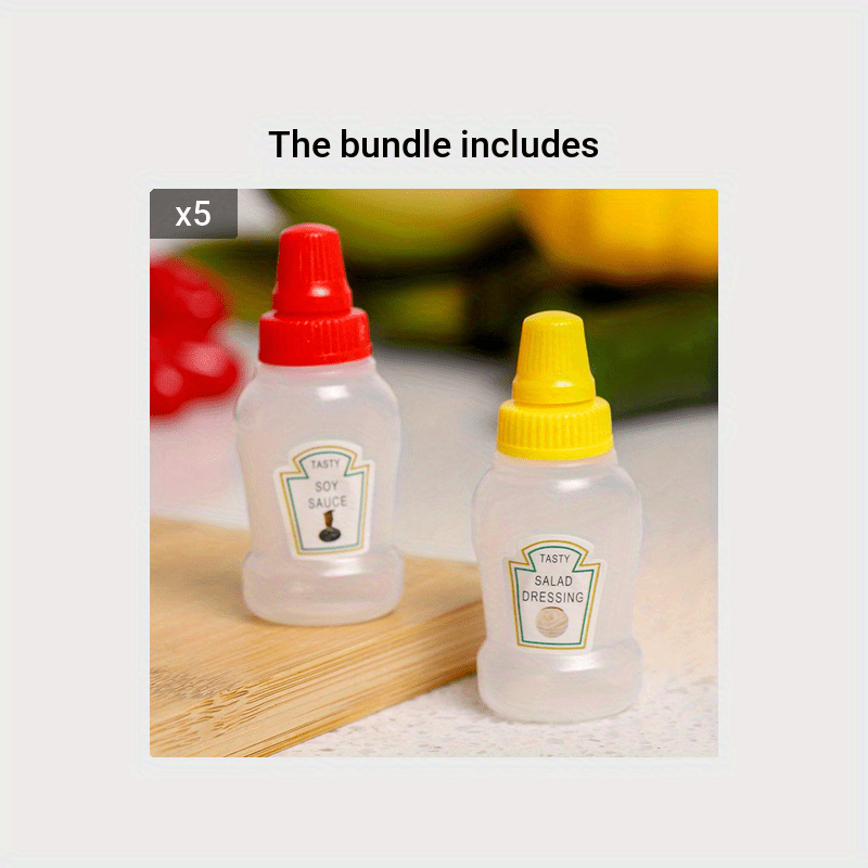 Mini Condiment Bottle Honey Mustard Squeeze Bottle Portable - Temu