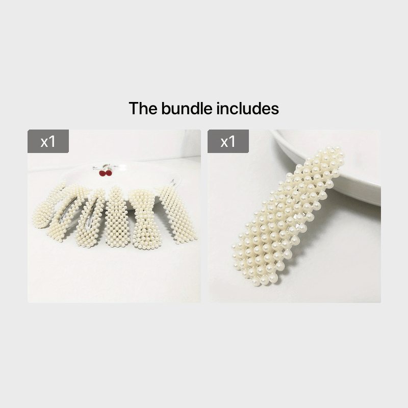 Pearl Hair Clips Elegant Simple Hairpins Geometric Hair - Temu