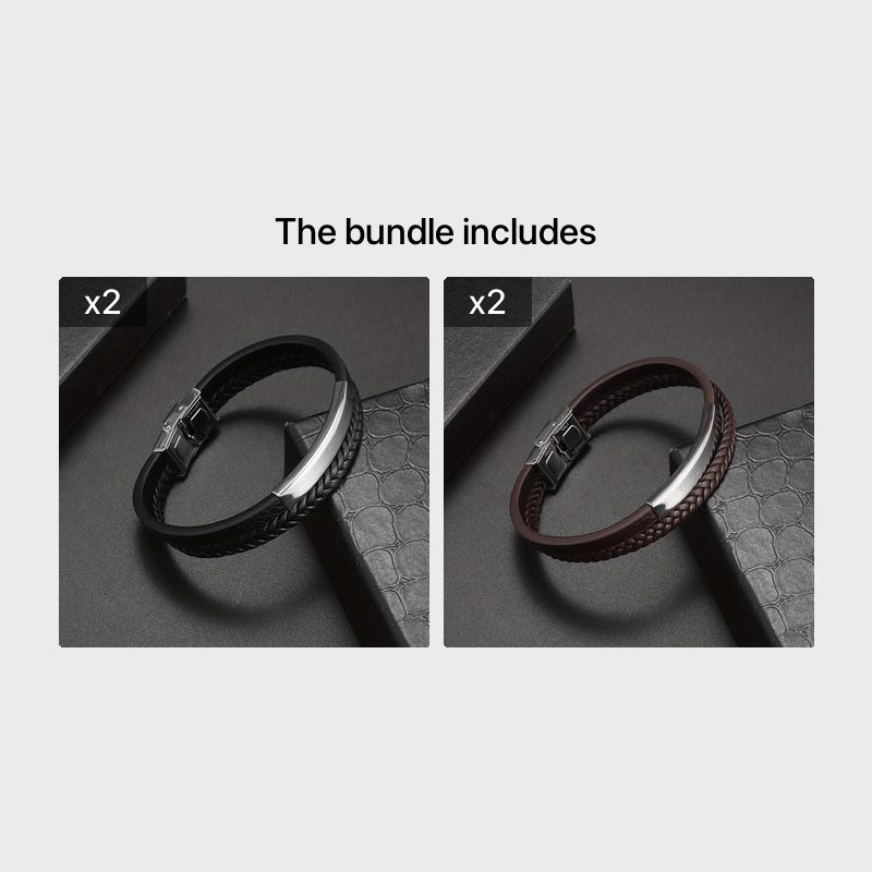 Men's Multilayer Braided Leather Rope Bracelet