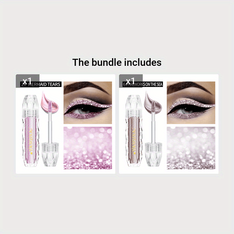 Diamond Glitter Liquid Eyeshadow Stick Waterproof Long - Temu