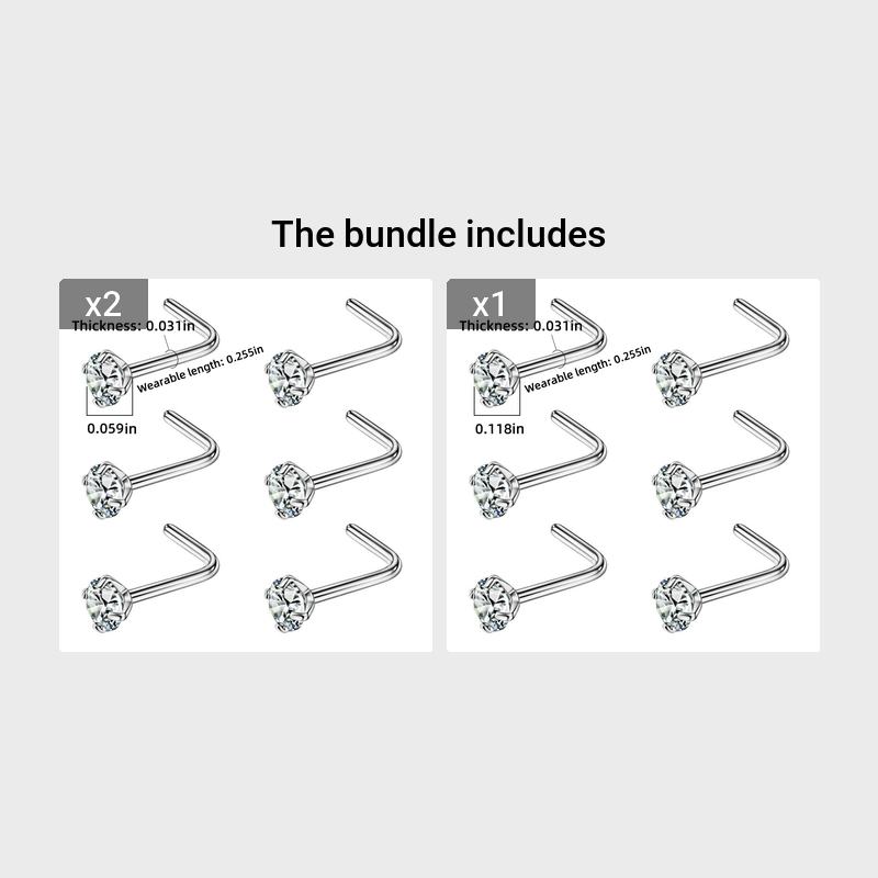 Surgical Steel titanium Nose Pin Women s Nose Piercing Temu New