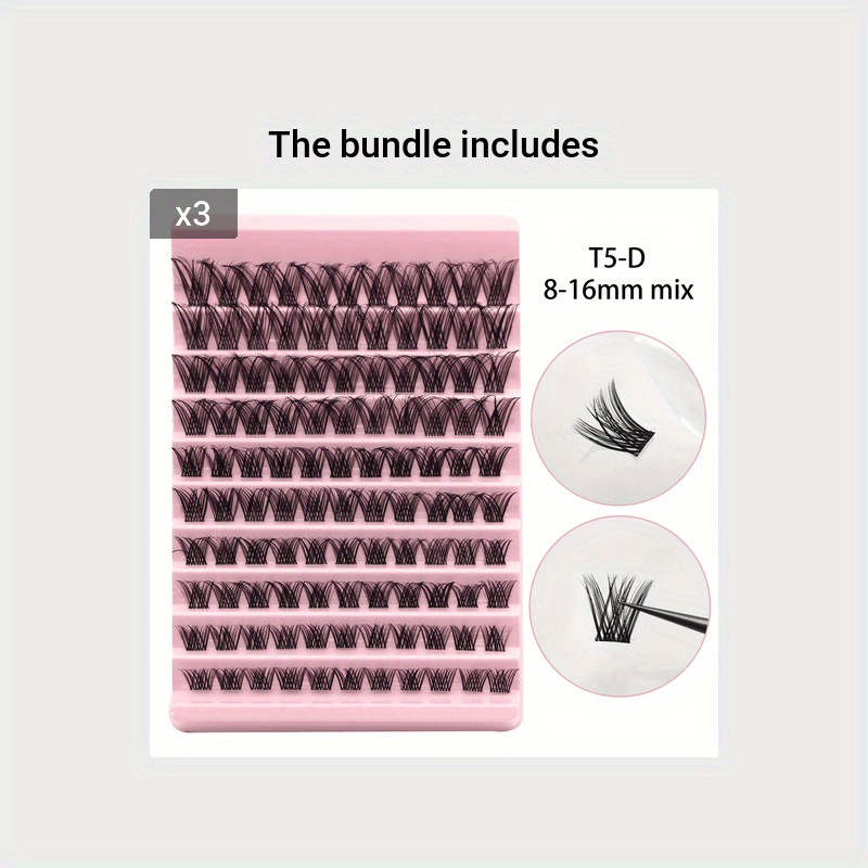 110Pcs DIY Eyelash Extensions 8 16mm False Lashes D Curling Natural Look