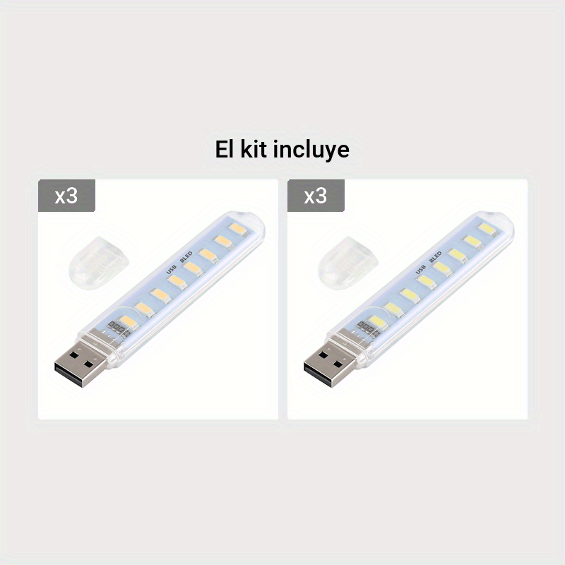 10 Piezas Mini Luz Nocturna Usb Blanco Cálido Protección - Temu